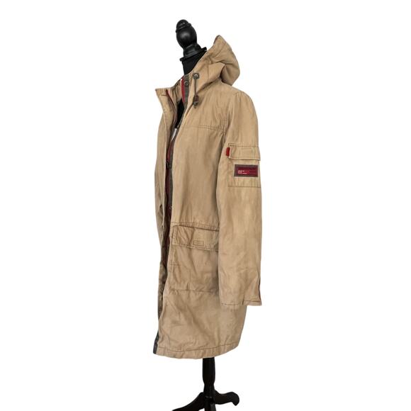 Vintage Abercrombie & Fitch Coat Womens Small Quilted Lined Military Y2K Utility - Picture 3 of 16